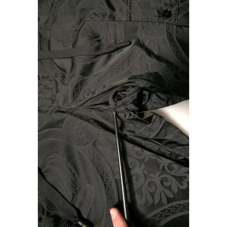 Dolce & Gabbana Black Crown Nylon Jogger Sweatpants Pants PAN75682-54