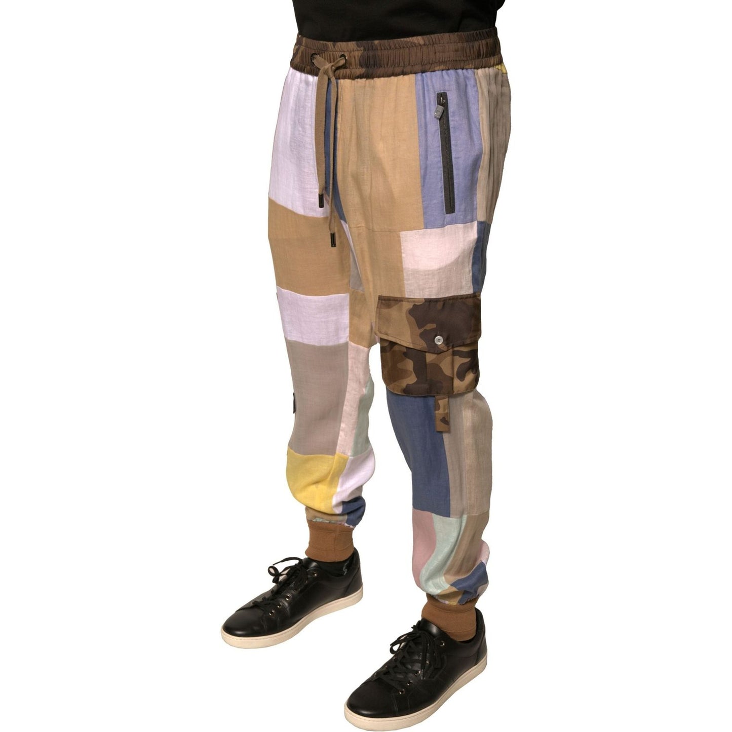 Dolce & Gabbana Multicolor Patchwork Jogger Sweatpants Pants PAN75684-52