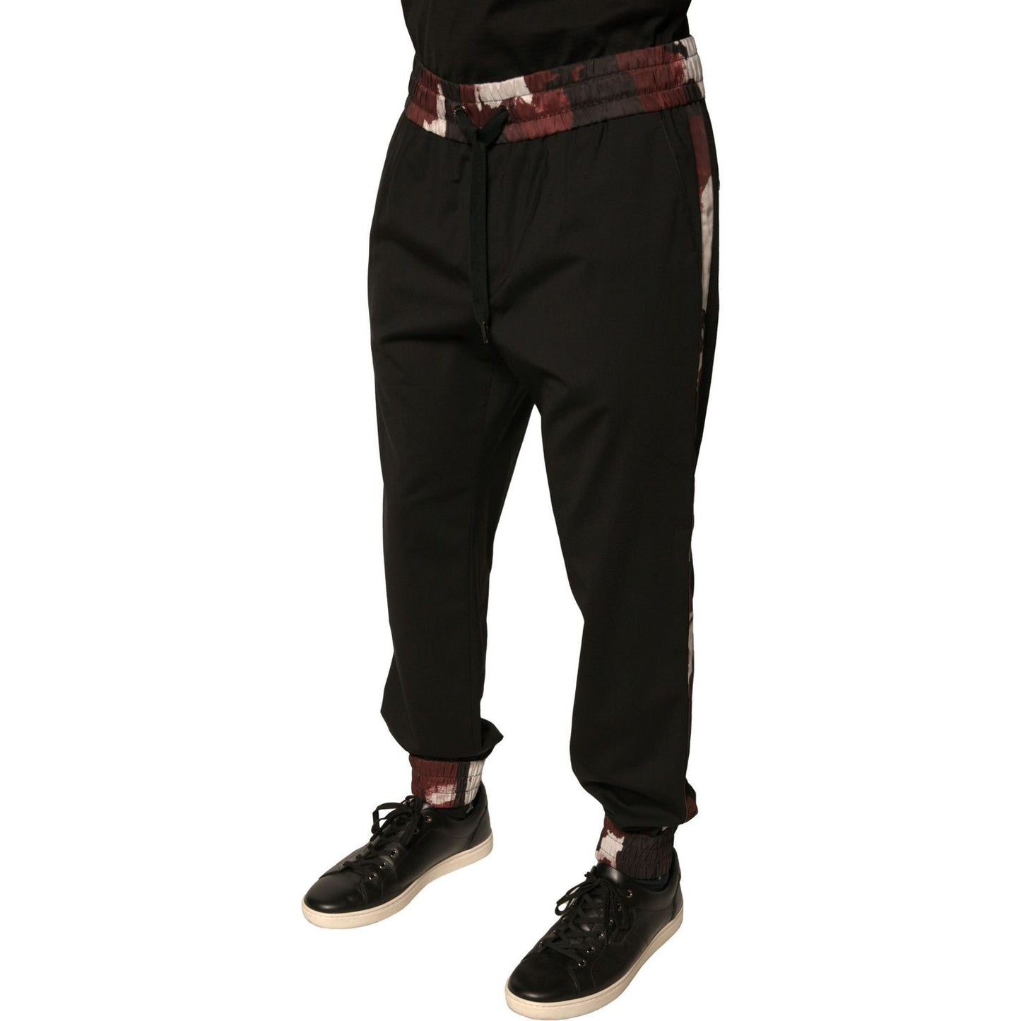 Dolce & Gabbana Black Camouflage Wool Jogger Sweatpants Pants PAN75687-46