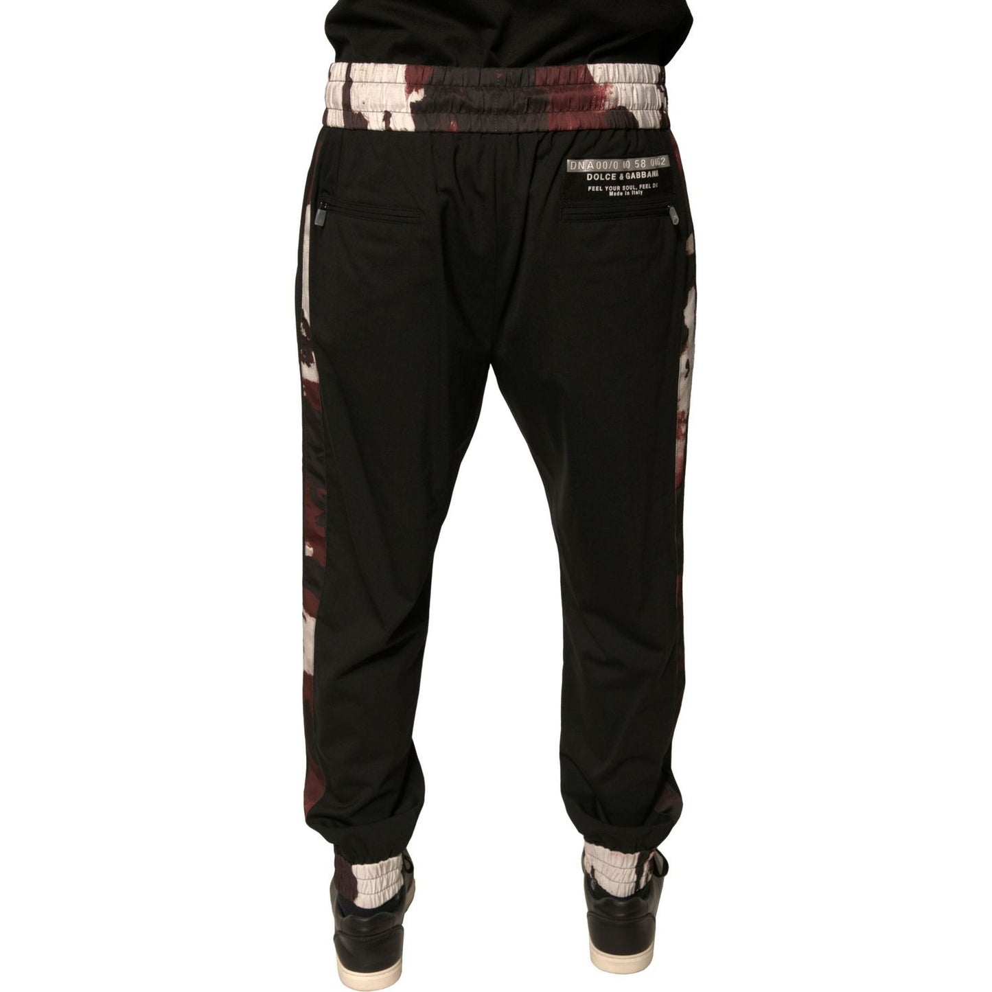 Dolce & Gabbana Black Camouflage Wool Jogger Sweatpants Pants PAN75687-46