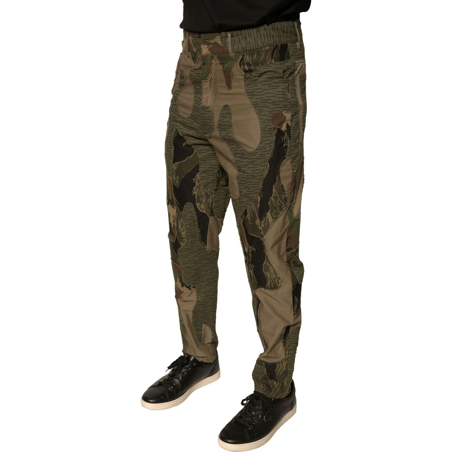 Dolce & Gabbana Multicolor Camouflage Cotton Pants PAN75690-48