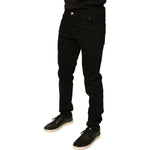 Dolce & Gabbana Black Logo Cotton Stretch Skinny Denim Jeans PAN75711-52