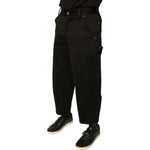 Dolce & Gabbana Black Cotton Mid Waist Cropped Pants PAN75712-44