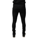 Dolce & Gabbana Black Horseshoe Embellished Wool Slim Fit Pants PAN75801-44