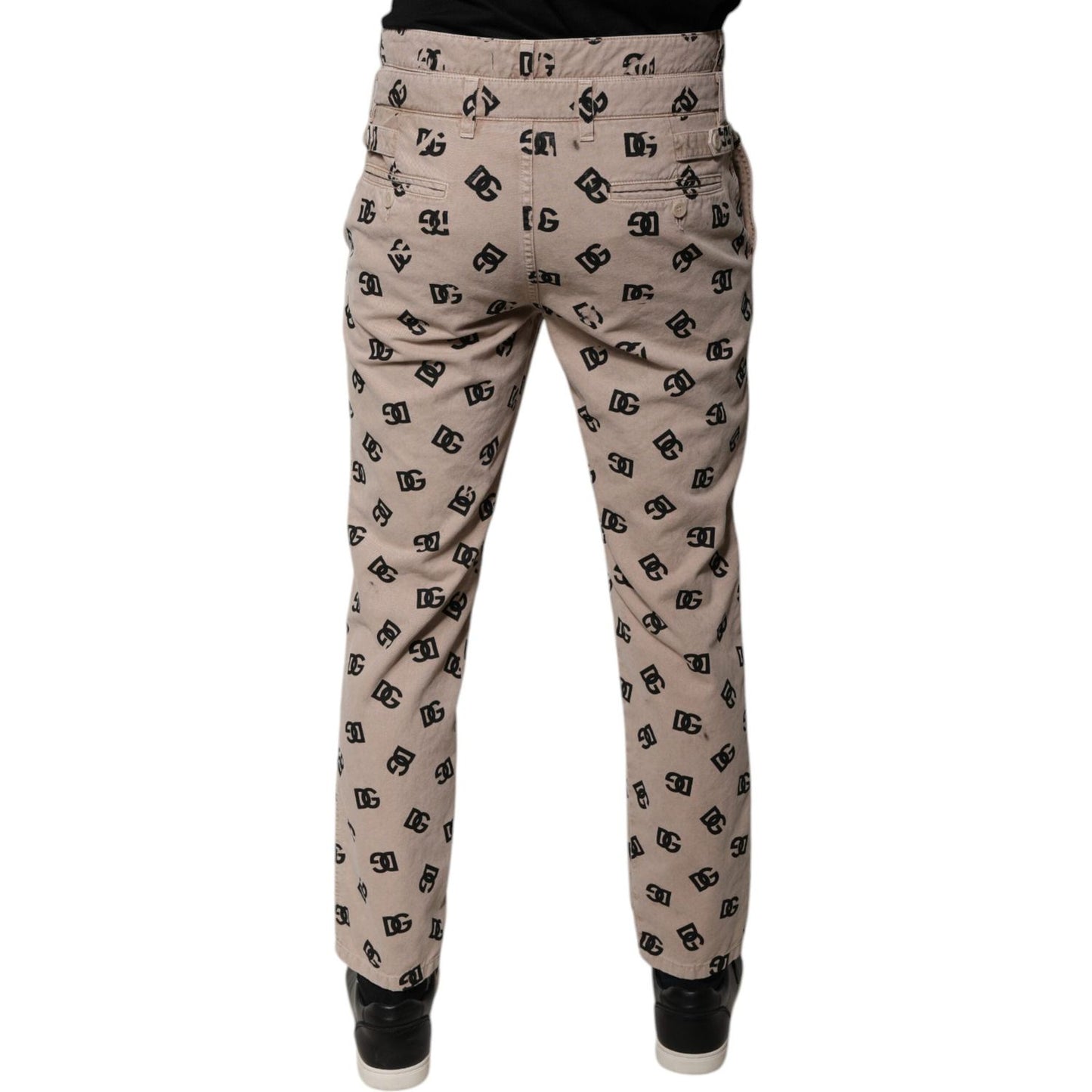 Dolce & Gabbana Beige Logo Cotton Skinny Denim Jeans PAN75829-50