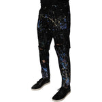 Dolce & Gabbana Black Color Splash Cotton Skinny Denim Jeans PAN75860-48