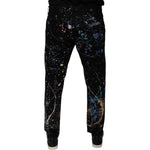 Dolce & Gabbana Black Color Splash Cotton Skinny Denim Jeans PAN75860-48