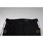 Dolce & Gabbana Black Crown White Lining Skinny Denim Jeans PAN75879-48