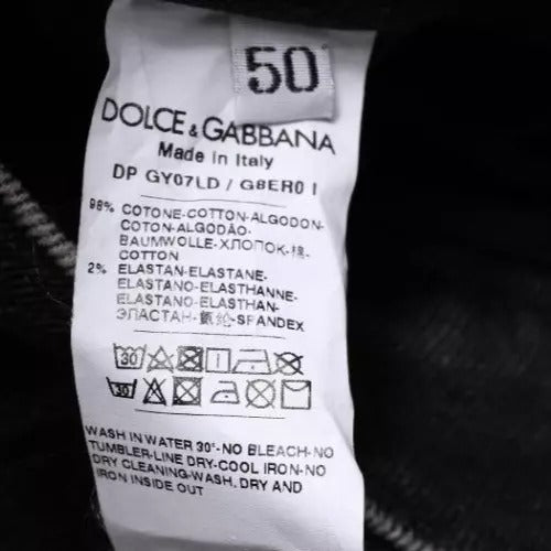 Dolce & Gabbana Black Cotton Stretch Skinny Men Denim Jeans PAN75883-50