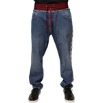 Dolce & Gabbana Blue Cotton Stretch Straight Denim Jeans PAN75909-54
