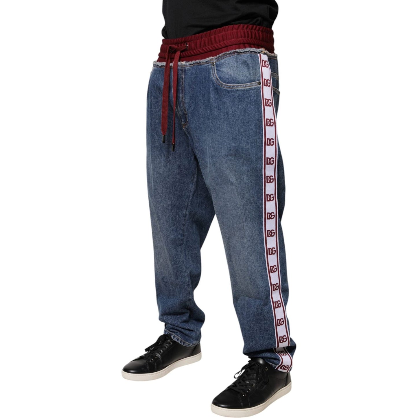 Dolce & Gabbana Blue Cotton Stretch Straight Denim Jeans PAN75909-54