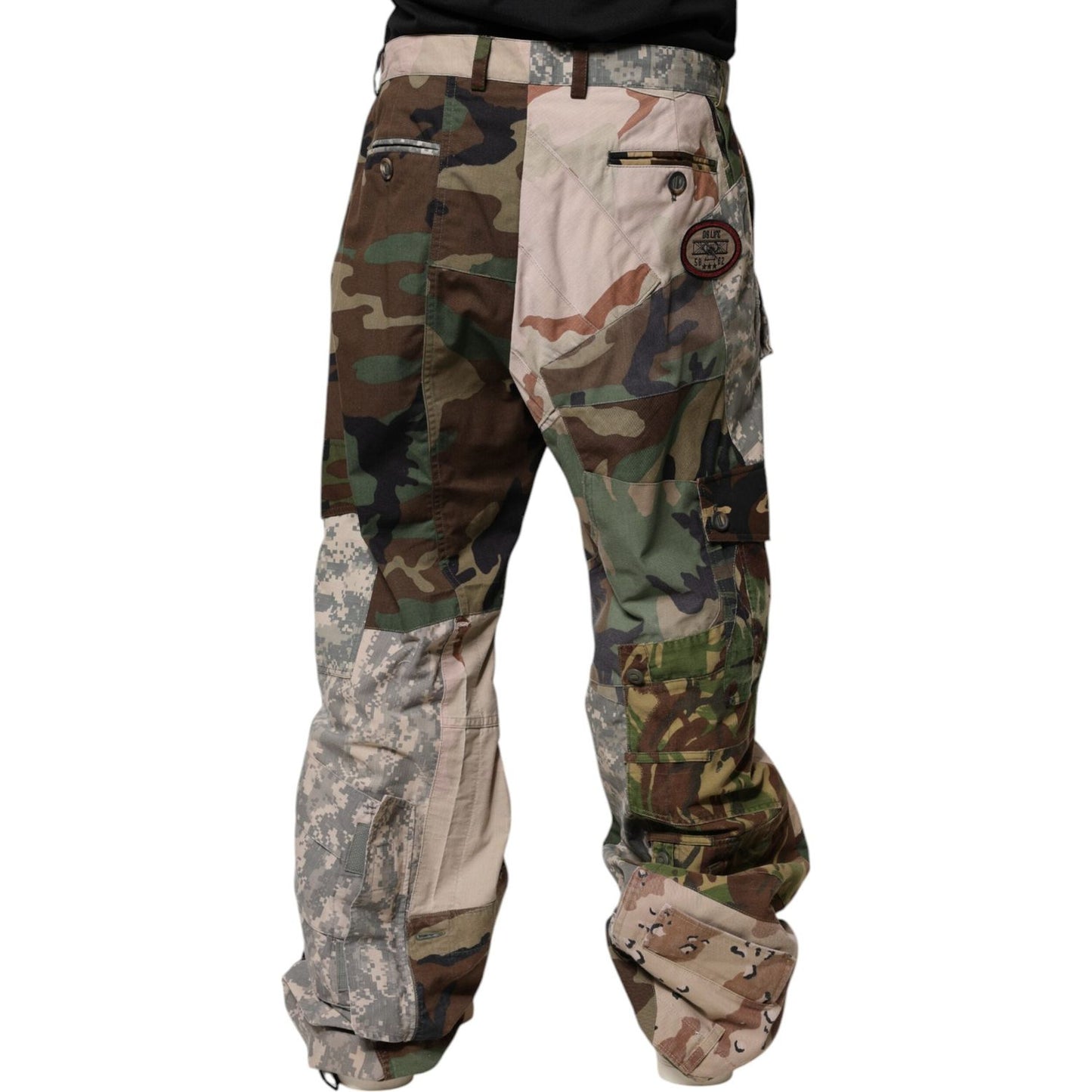 Dolce & Gabbana Multicolor Patchwork Camouflage Cargo Pants PAN75911-48