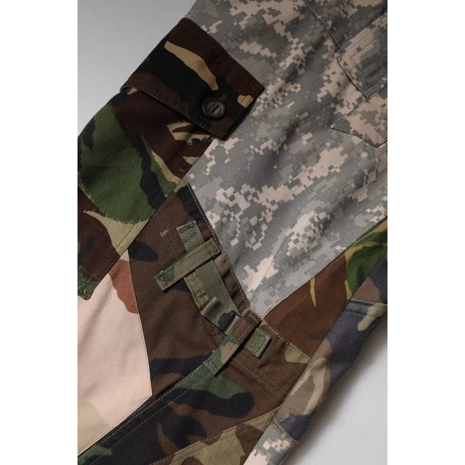 Dolce & Gabbana Multicolor Patchwork Camouflage Cargo Pants PAN75911-48