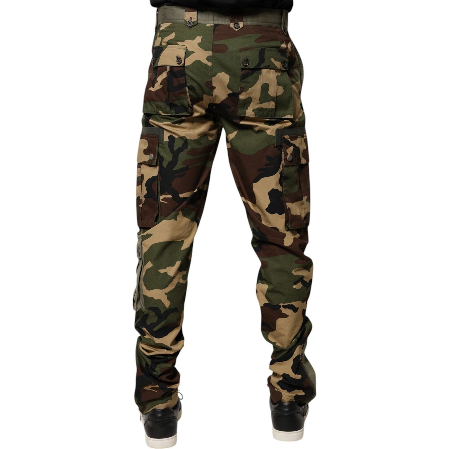 Dolce & Gabbana Multicolor Patchwork Camouflage Cargo Pants PAN75918-48