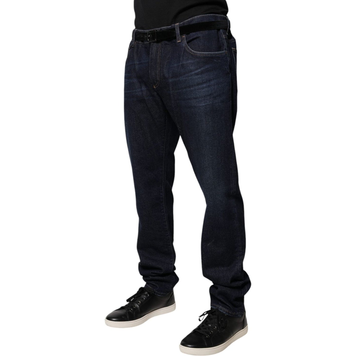 Dolce & Gabbana Dark Blue Cotton Skinny Denim Jeans PAN75931-58
