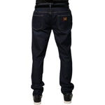 Dolce & Gabbana Dark Blue Cotton Skinny Denim Jeans PAN75931-58