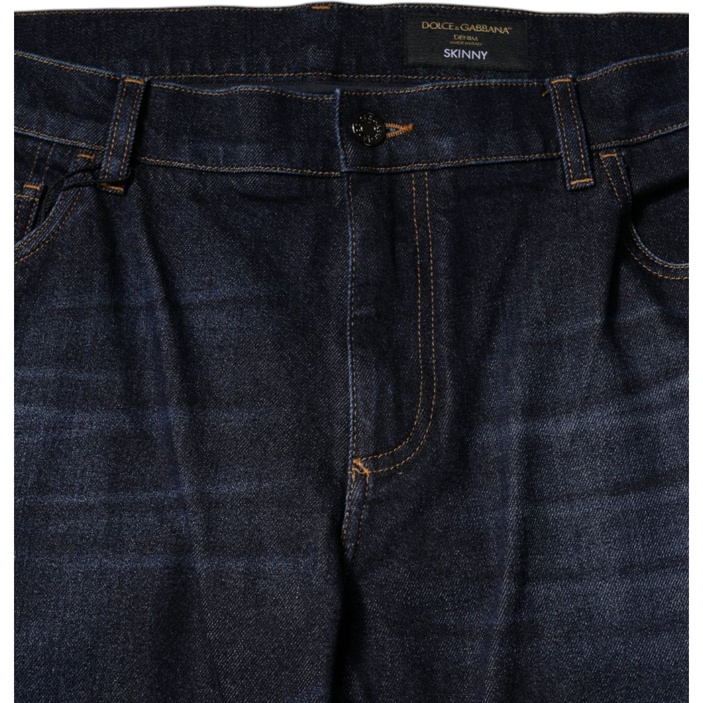 Dolce & Gabbana Dark Blue Cotton Skinny Denim Jeans PAN75931-58