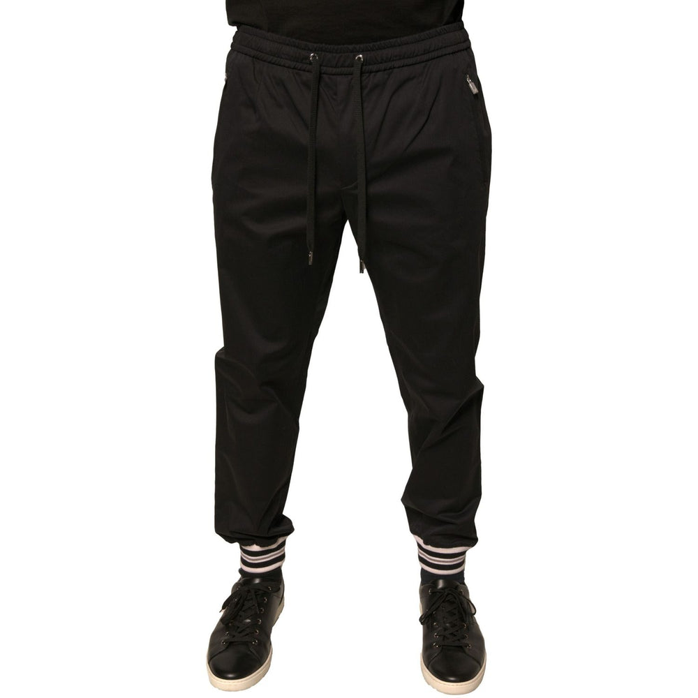 Dolce & Gabbana Black Cotton Stretch Jogger Sweatpants Pants PAN76043-50