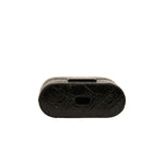 Dolce & Gabbana Black Leather Metal Logo Plaque Holder Airpods Case SMY10595