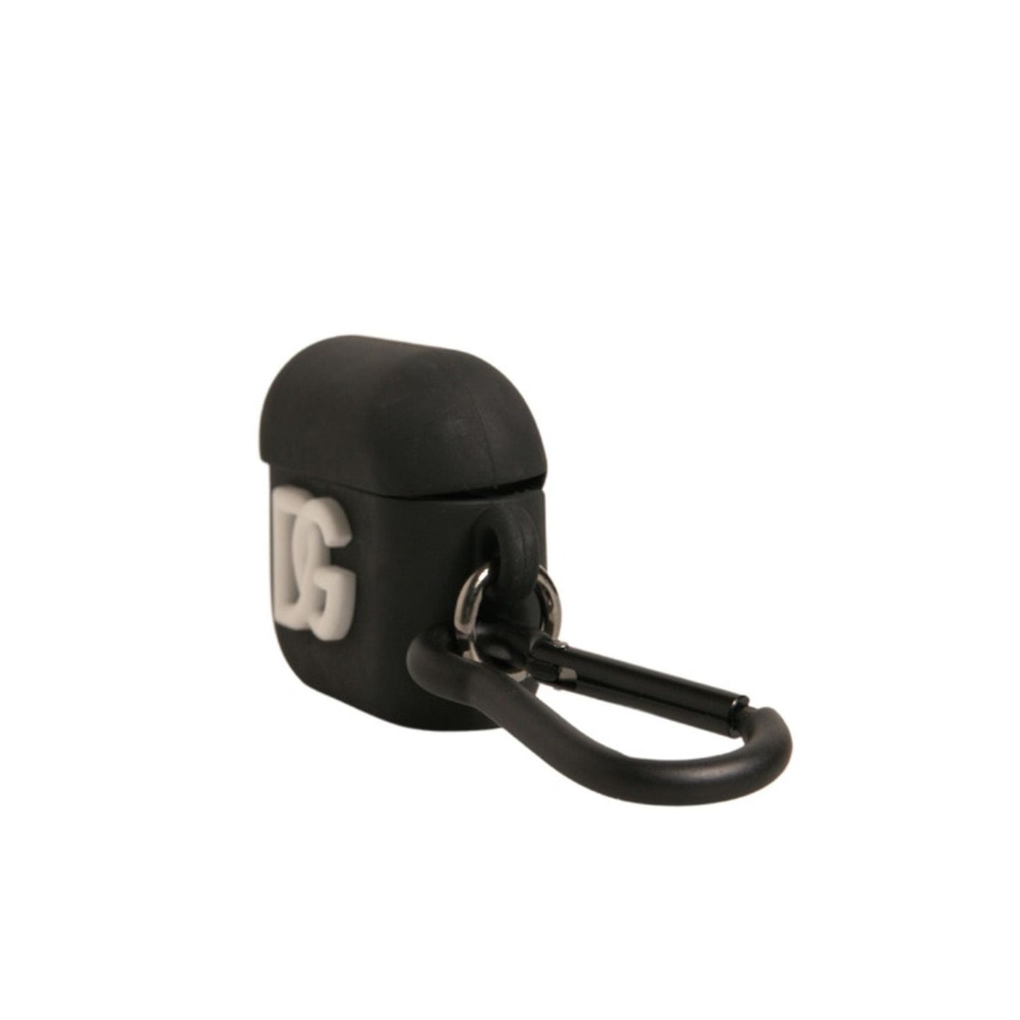 Dolce & Gabbana Black Silicone Rubber Logo Embossed Airpods Case SMY10607