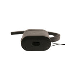 Dolce & Gabbana Black Leather Logo Silver Metal Strap Airpods Case SMY10609