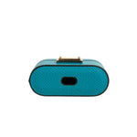 Dolce & Gabbana Green Leather Metal Logo Plaque Holder Airpods Case SMY10610