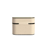 Dolce & Gabbana White Leather Metal Logo Plaque Holder Airpods Case SMY10619