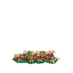 Dolce & Gabbana Gold Brass Crystals Hair Stick Comb