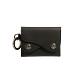 Dolce & Gabbana Black Leather Card Case Keychain Key Holder SMY10626