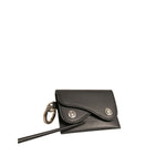 Dolce & Gabbana Black Leather Card Case Keychain Key Holder SMY10626