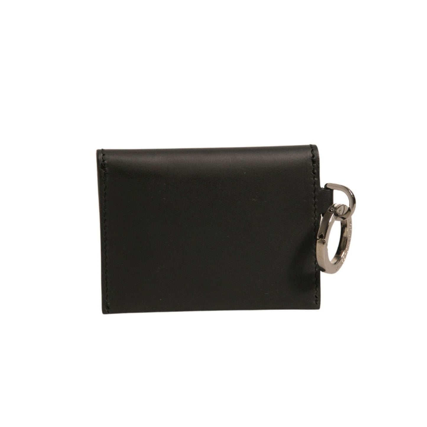 Dolce & Gabbana Black Leather Card Case Keychain Key Holder SMY10626