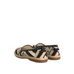 Dolce & Gabbana Black White Stripes Slip On Espadrille Shoes MV5523-41