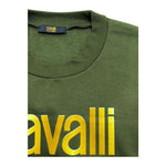 Cavalli Class Green Polyester Men's Hoodie CA-24780-M