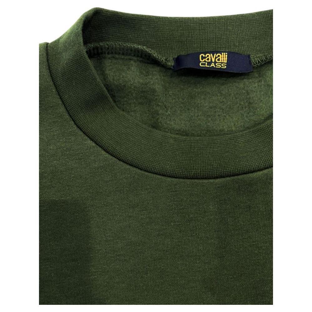 Cavalli Class Green Polyester Men Hoodie CA-24778-M