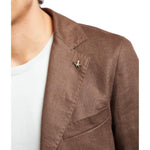 AT.P.CO Brown Linen Blazer AT-14627-IT46 | S
