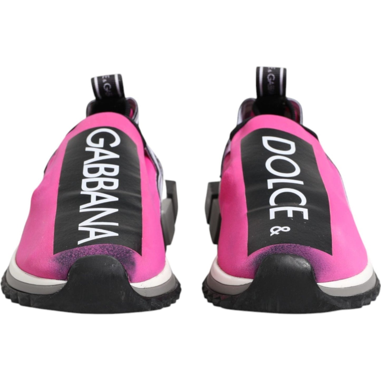 Dolce & Gabbana Fuchsia White Slip On Sorrento Sneakers Shoes LA12307-38