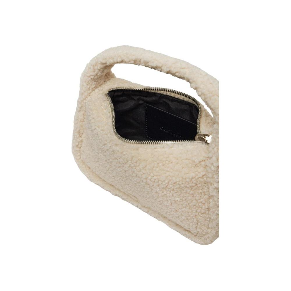 Calvin Klein Jeans Cream Recycled Polyester Handbag