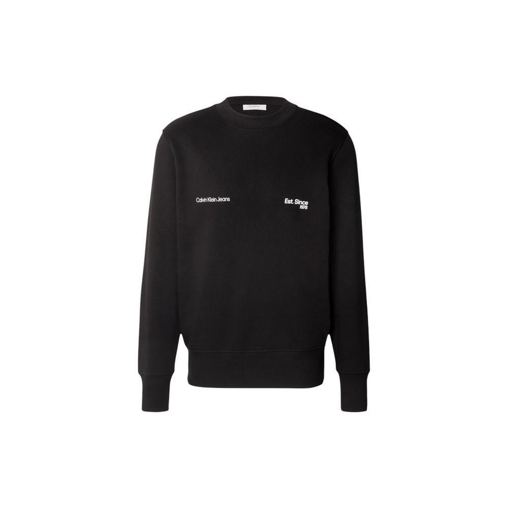 Calvin Klein Jeans Black Cotton Sweatshirt CA-16502300009-IT52 | XL