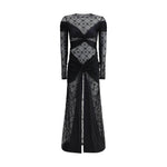 Marine Serre Draped Long Dress MA-WDR339ARJER0018BK99-S