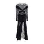Marine Serre Draped Long Dress MA-WDR339ARJER0018BK99-S