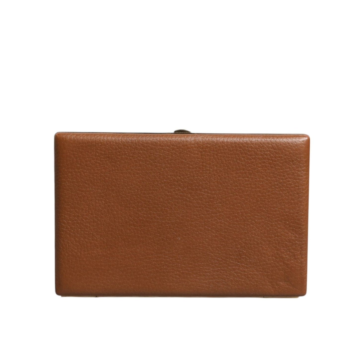 Dolce & Gabbana Brown Leather Clutch Evening Crossbody Bag BAG1621