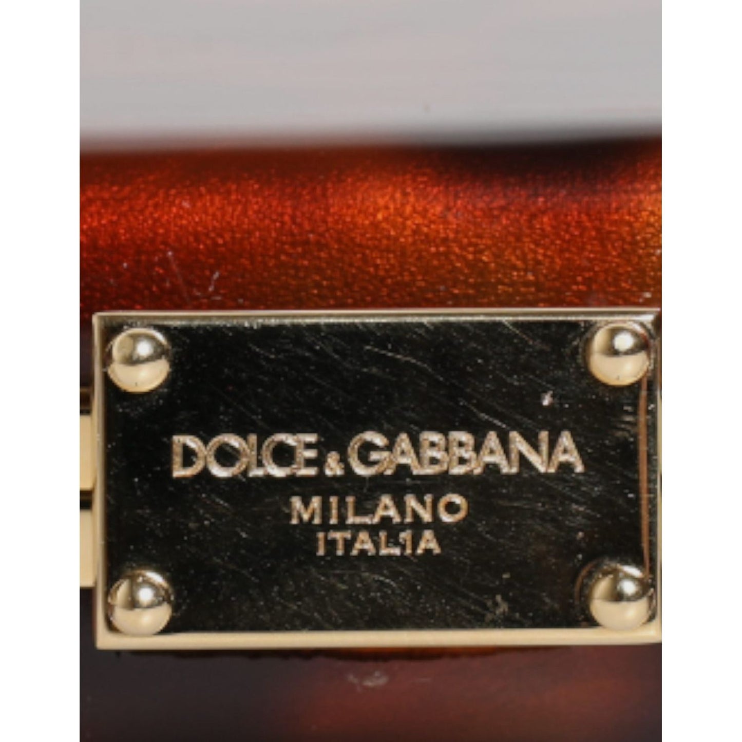 Dolce & Gabbana Brown Leather Clutch Evening Crossbody Bag BAG4035