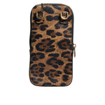 Dolce & Gabbana Brown Leopard Print Dauphine Leather Zip Around Wallet BAG4049