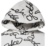 Dolce & Gabbana White Logo Cotton Hooded Sweatshirt Sweater