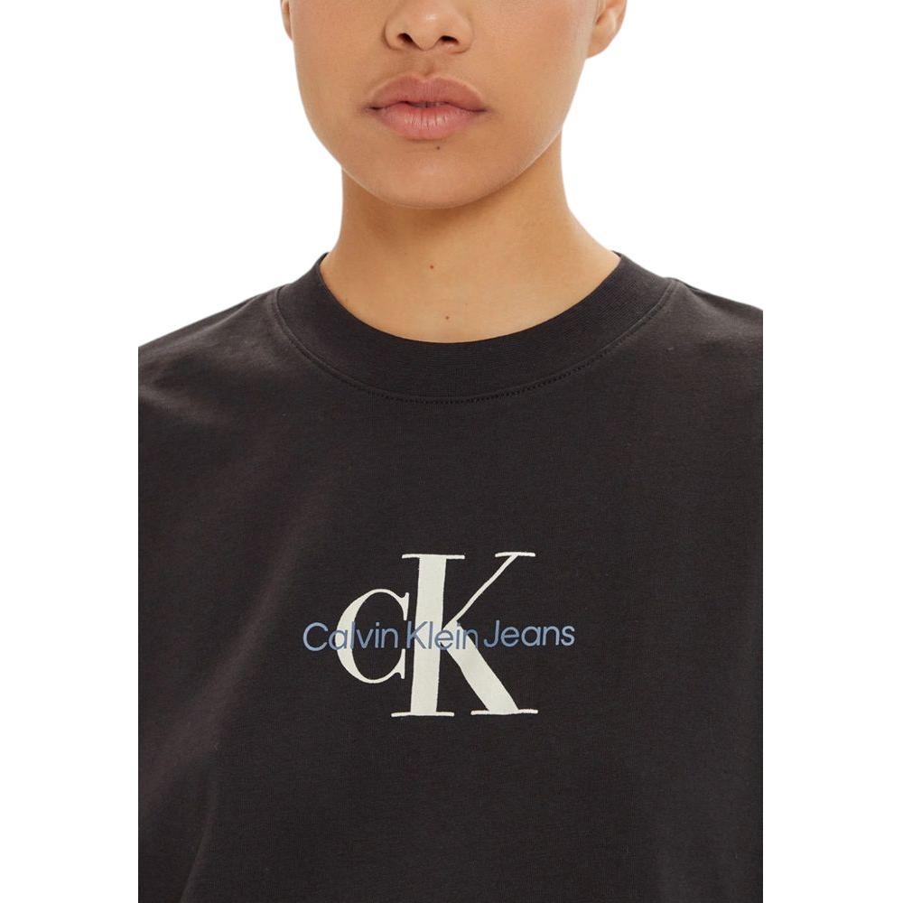 Calvin Klein Jeans Black Cotton Tops & T-Shirt