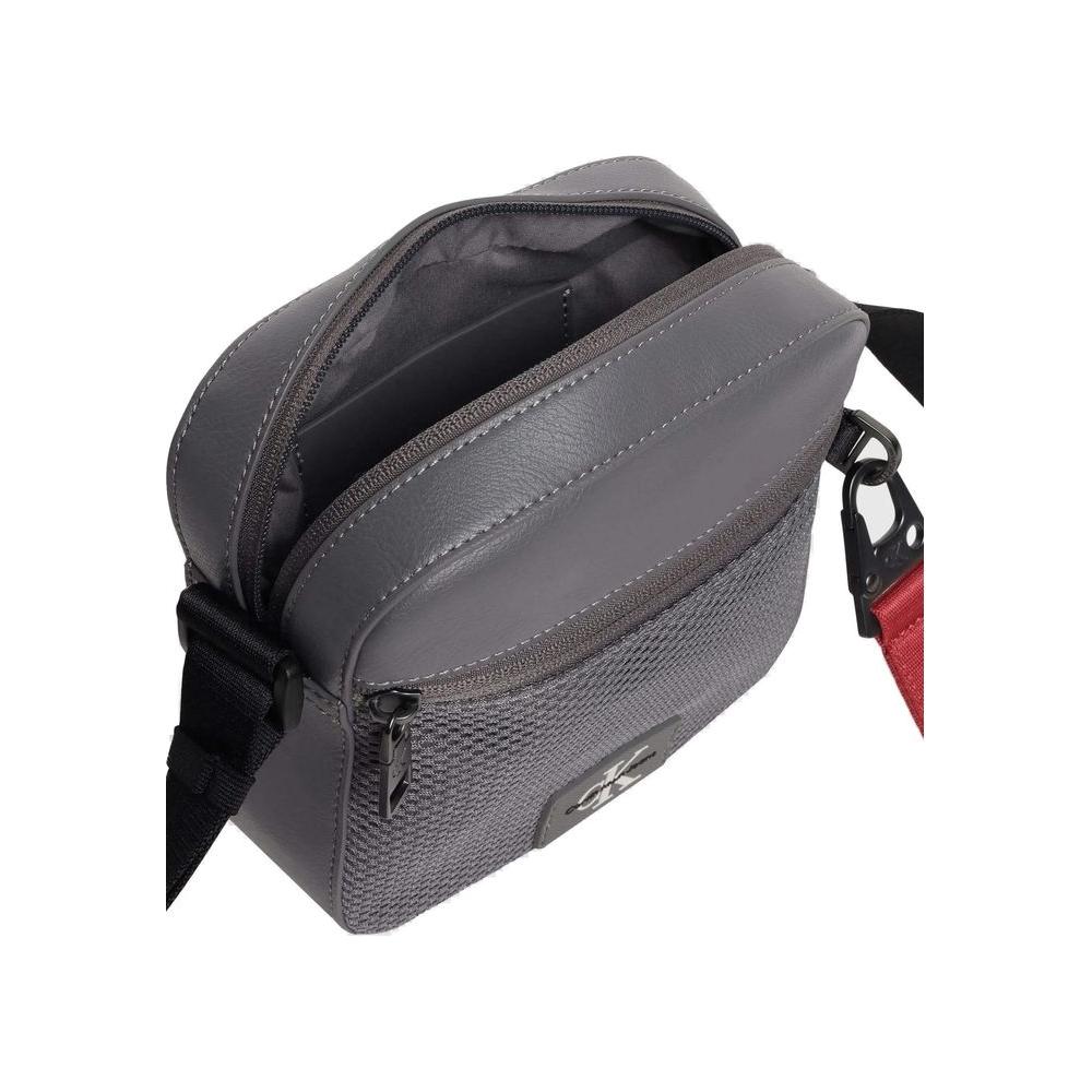 Calvin Klein Gray Recycled Polyester Messenger Bag