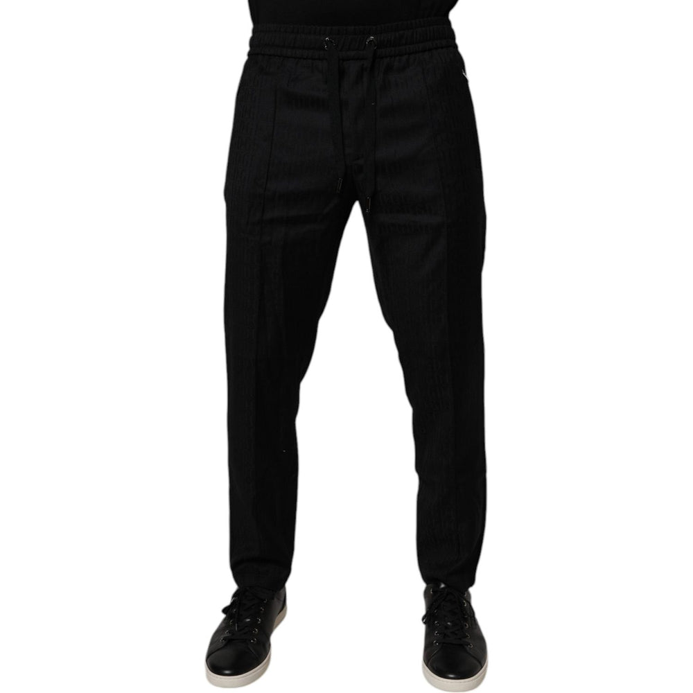 Dolce & Gabbana Black Wool Jogger Jogging Pants PAN75222-48