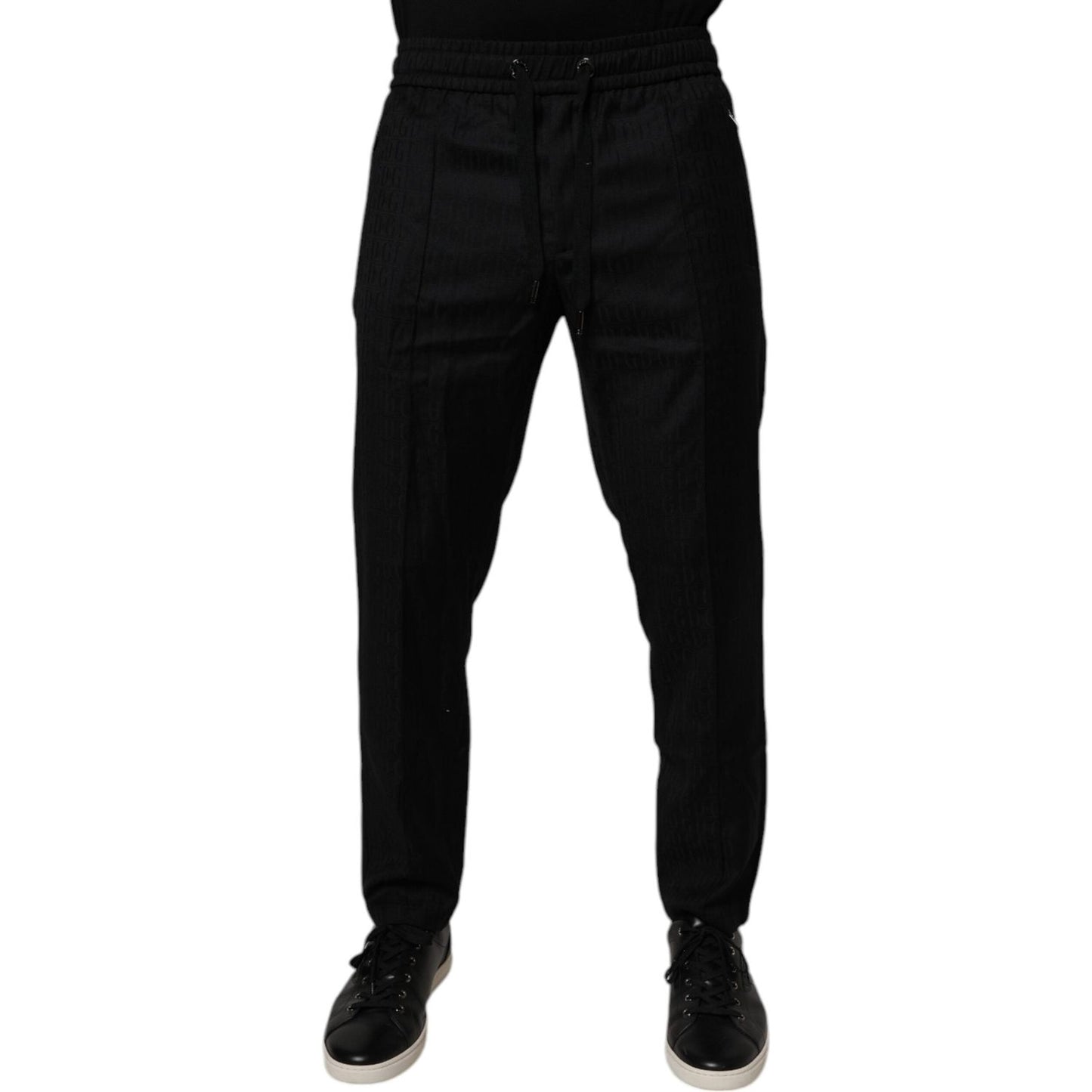 Dolce & Gabbana Black Wool Jogger Jogging Pants PAN75222-48