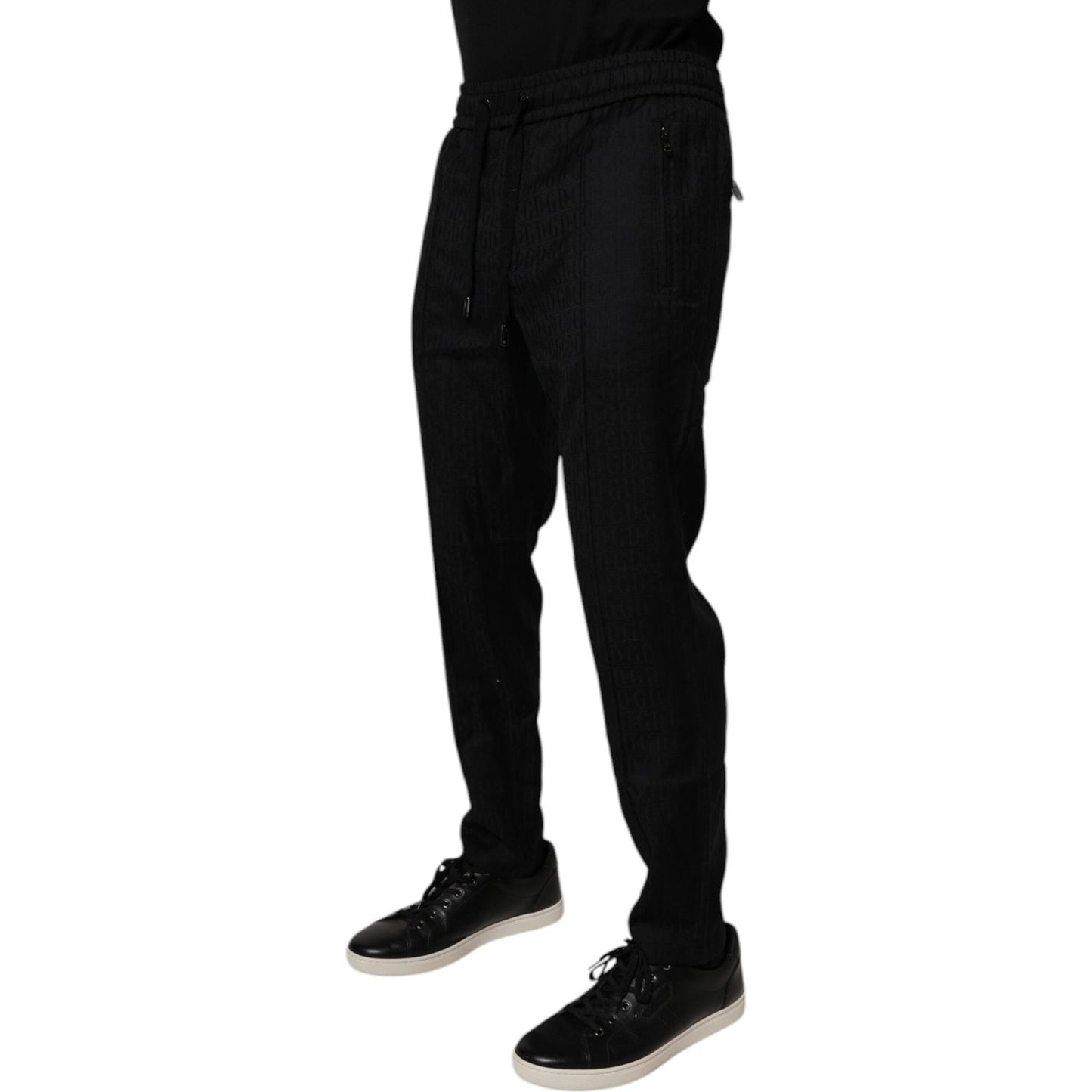 Dolce & Gabbana Black Wool Jogger Jogging Pants PAN75222-48