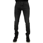 Dolce & Gabbana Black Cotton Stretch Skinny Men Denim Jeans PAN75289-44